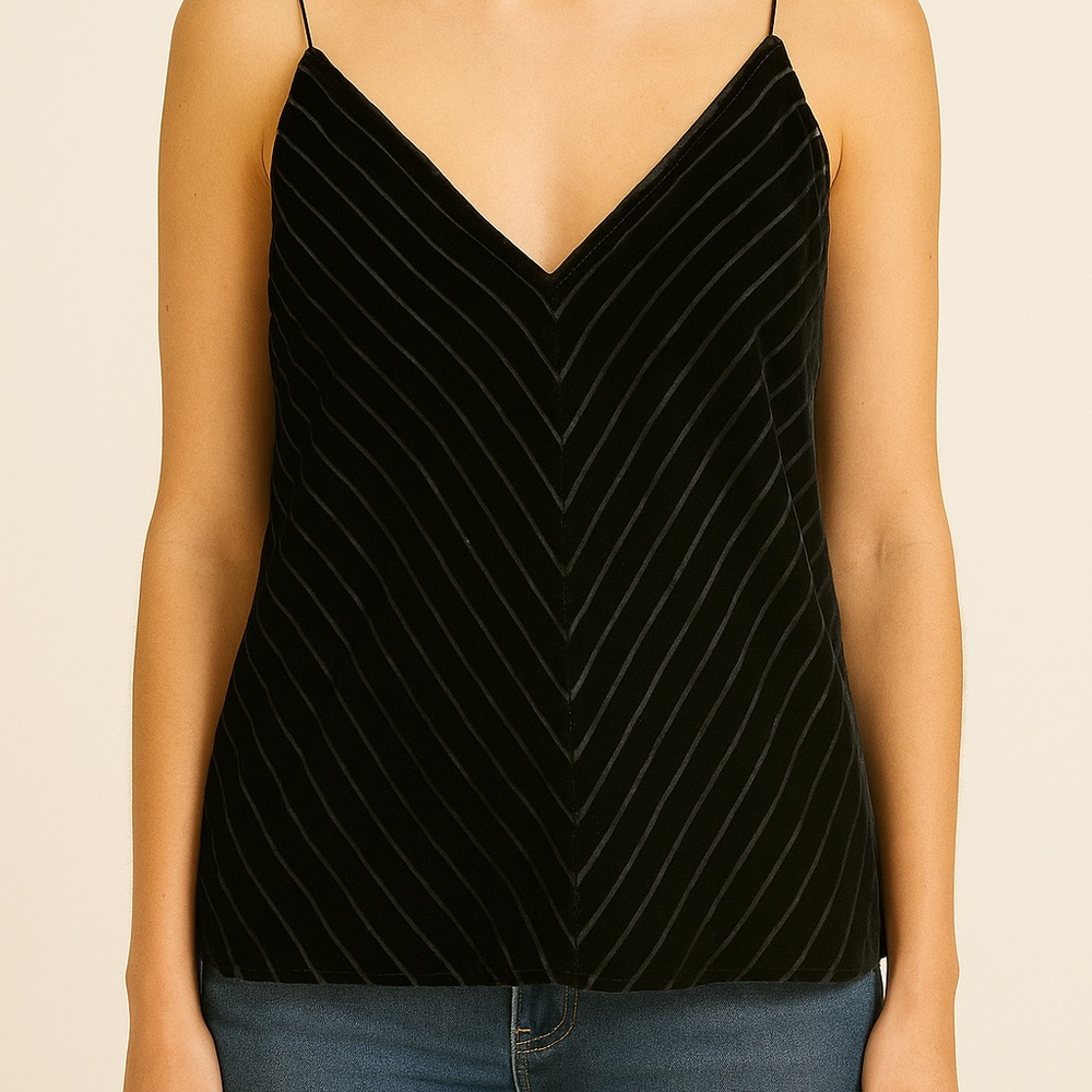Cami NYC Black Velvet Striped Camisole